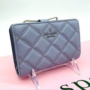 Kate Spade Medium Natalia Bifold Compact Wallet Lavender Purple